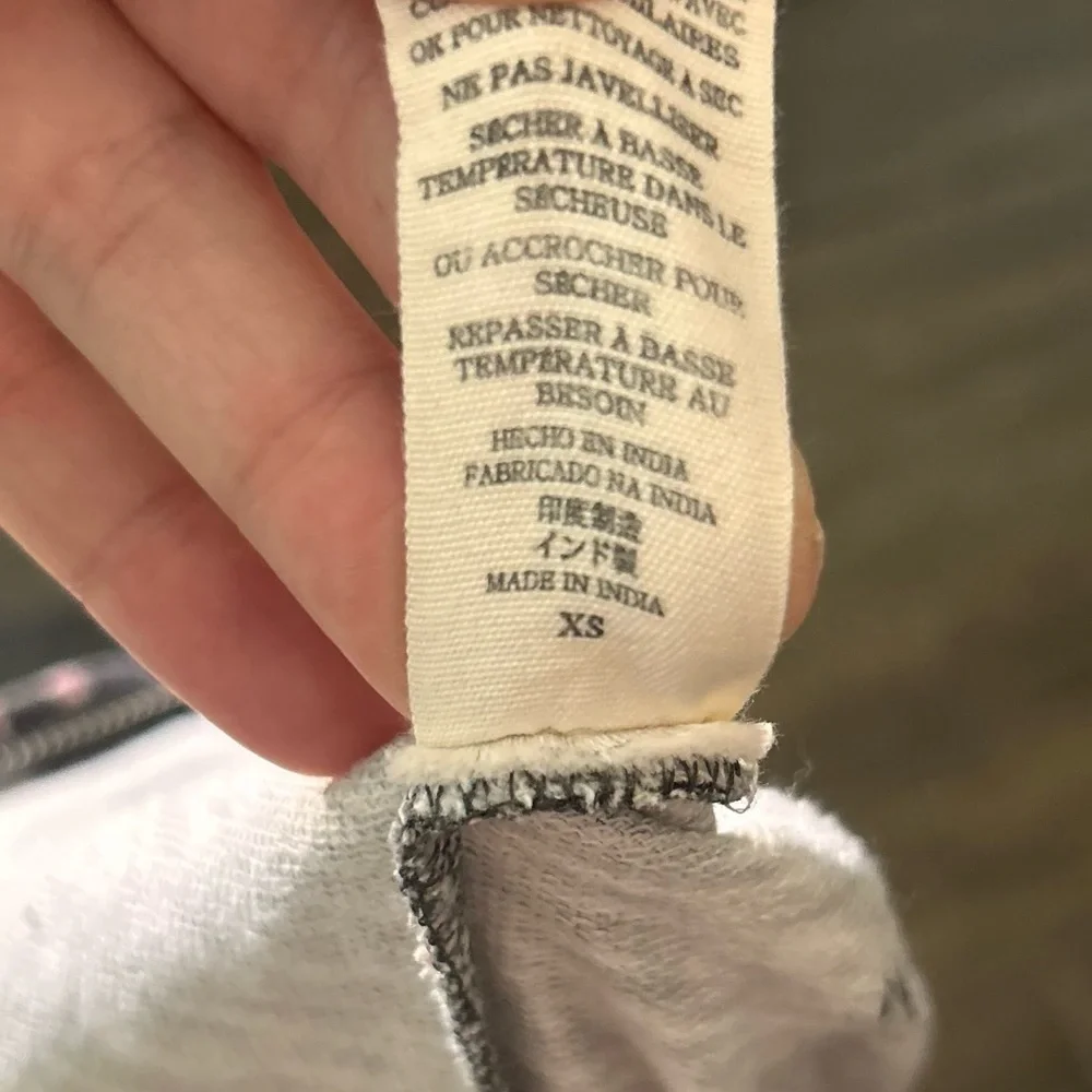 Jen’s Pirate Booty Floral Print Long Sleeve Jumper in Gray Sz XS